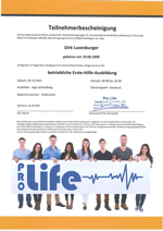 Pro Life Betriebliche erste Hilfe Ausbildung