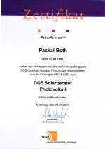 Zerti8fikat Solarschule DGS Pascal Both